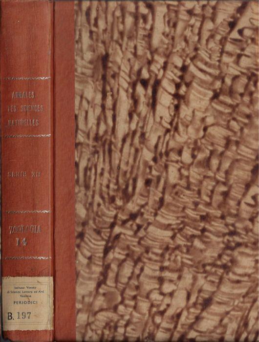 Annales des sciences naturelles zoologie et biologie animale 12° série tome XIV 1972 - Pierre P. Grassé - copertina