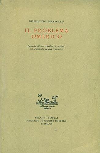 Il problema omerico - Benedetto Marzullo - copertina