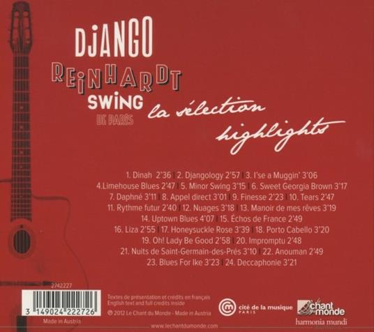 Swing de Paris (Brani scelti) - CD Audio di Django Reinhardt - 2