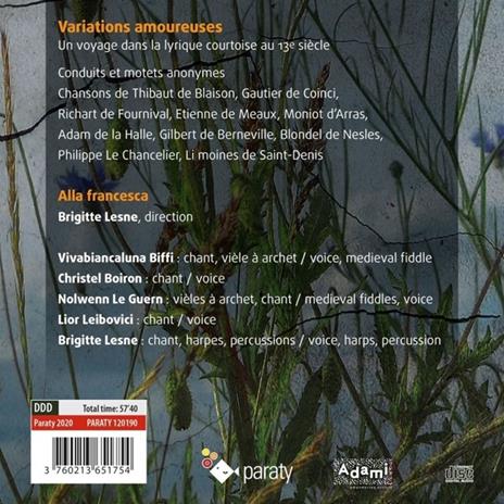 Variations Amoureuses - CD Audio di Alla Francesca,Brigitte Lesne - 2