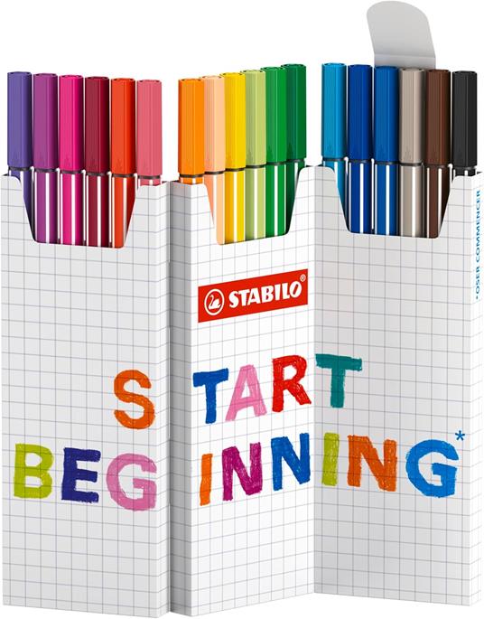 Pennarello Premium - STABILO Pen 68 - ZIG ZAG Set da 18 - Colori assortiti - 2