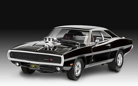 Revell 07693 Fast & Furious Dominics 1970 Dodge Charger, modello auto in scala 1:25 con la famosa serie di pellicole, 21,6 cm fedele all'originale modellino per professionisti, non verniciato - 3