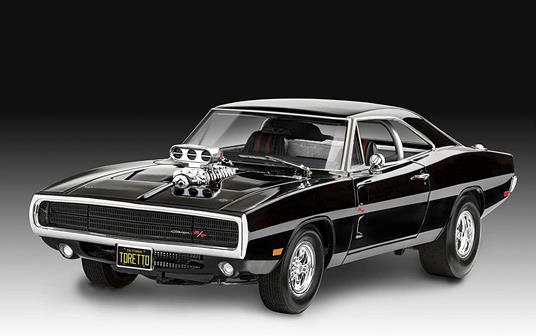 Revell 07693 Fast & Furious Dominics 1970 Dodge Charger, modello auto in scala 1:25 con la famosa serie di pellicole, 21,6 cm fedele all'originale modellino per professionisti, non verniciato - 3