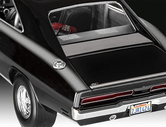 Revell 07693 Fast & Furious Dominics 1970 Dodge Charger, modello auto in scala 1:25 con la famosa serie di pellicole, 21,6 cm fedele all'originale modellino per professionisti, non verniciato - 5