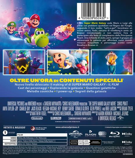 Super Mario Galaxy - Il Film (Blu-ray) di Michael Jelenic,Aaron Horvath - Blu-ray - 2