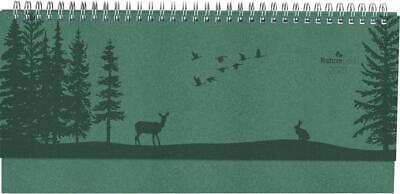 Alpha Edition - Agenda Settimanale Da Tavolo Nature Line 2025, 29,7x13,5 cm, Forest, Spiralata