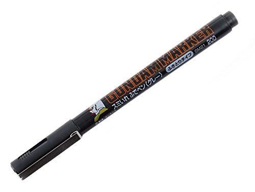 Bandai Gundam Marker Gm21 Gray Sumi-Ire Brush Pen Gunpla Pennarello Grigio