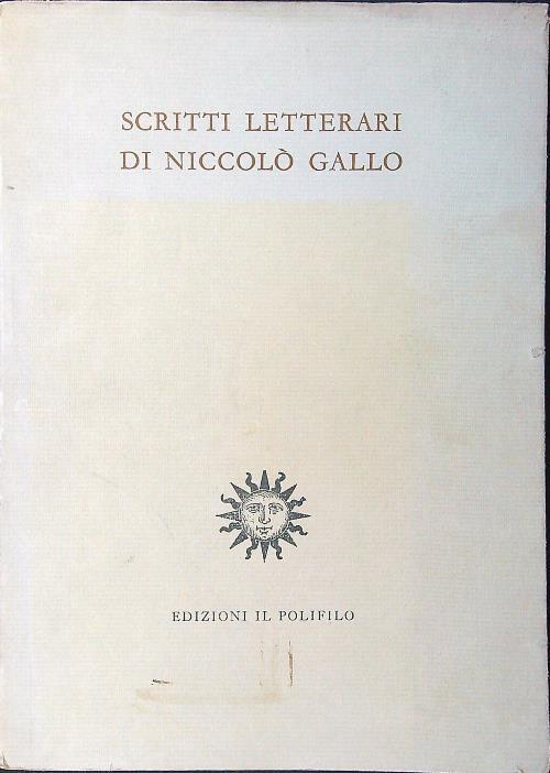 Scritti letterari di Niccolò Gallo