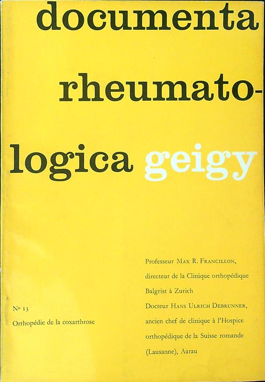 Documenta rheumatologica 13 - copertina