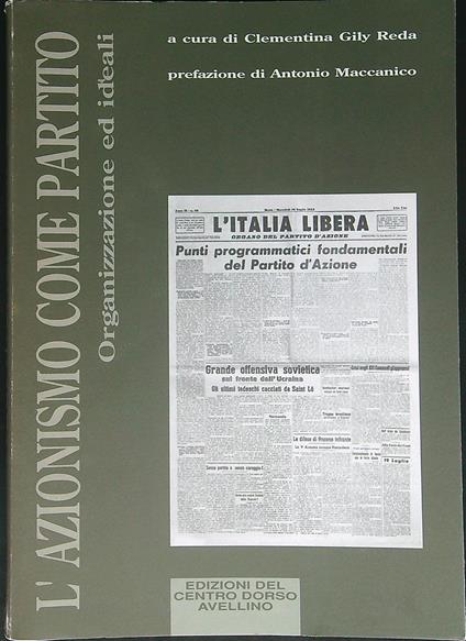 Studi meridionali 2 L'azionismo come partito - C. Gily Reda - copertina