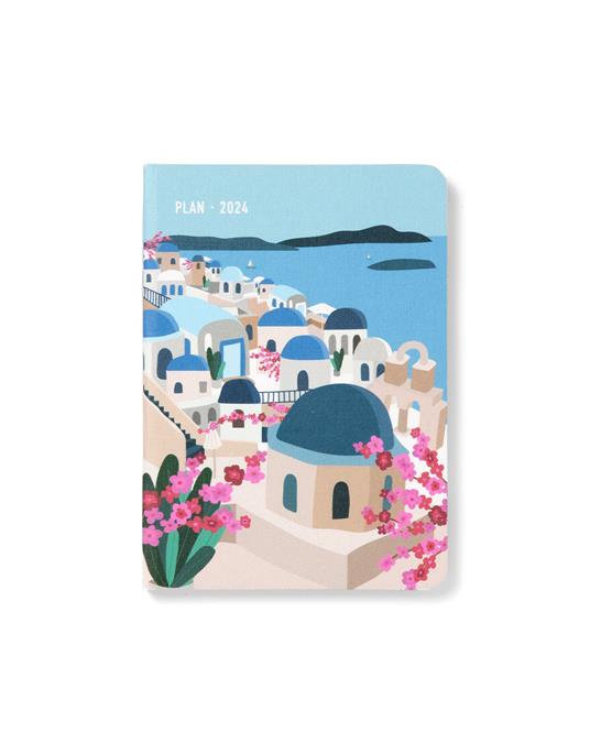 Agenda Letts 2024, Wanderlust A6 Settimanale Santorini - 14,8 x 10,5 cm