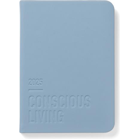 Agenda annuale 2025 Letts 12 Mesi, Conscious A6 settimanale azzurro - 14,8 x 10,5 cm