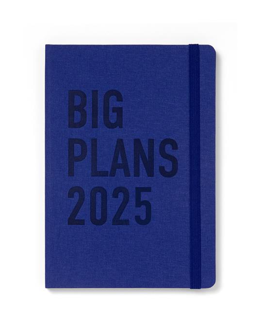 Agenda annuale 2025 Letts 12 Mesi, Big Plans A5 settimanale blu - 21 x 14,8 cm
