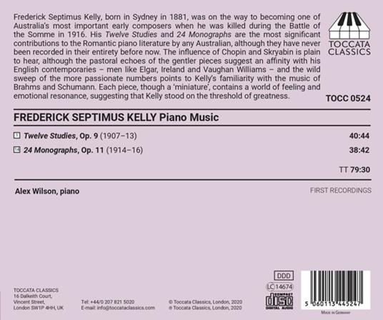 Piano Music - CD Audio di Frederick Septimus Kelly - 2