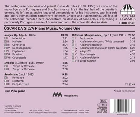 Oscar Da Silva. Piano Music Vol.1 - CD Audio di Luis Pipa - 2