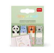 Legami - Segnapagina Adesivi Keep in Mind, 80 Segnapagina Adesivi (20 x 4), Tema Cute Animals, 7 x 5.5 cm