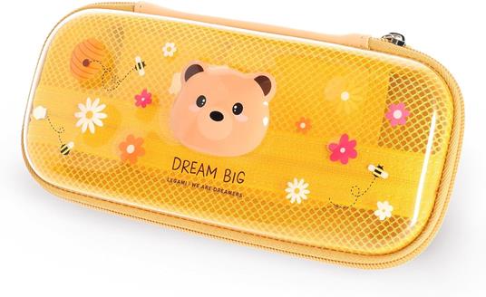 Legami - Astuccio Wonderwow, Tema Teddy Bear, 2 Scomparti e Portapenne interno, Scomparto interno con Tessuto a Rete - 2