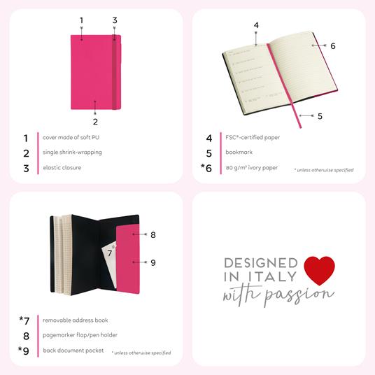 Desk Planner Legami 2024, 13 mesi, colors - LAVENDER - 5