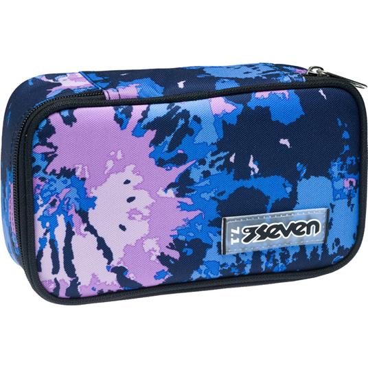 Astuccio rettangolare con zip Quick Case Seven Freethink Girl, assortito - Grigio, viola fantasia fiori - 23,5 x 11 x 6 cm