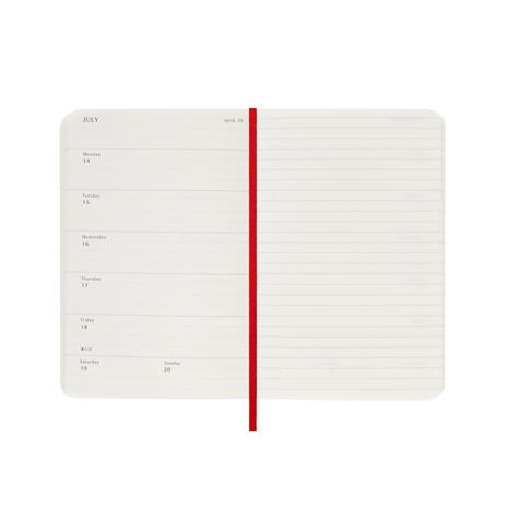 Agenda settimanale con spazio per note 12 mesi, 2025 Moleskine, Pocket, Copertina morbida, Rosso scarlatto - 9 x 14 cm - 3