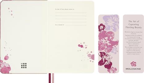 MOLESKINE Edizione Limitata Sakura 2026, Taccuino Blossom, copertina rigida, formato Pocket (9 x 14 cm), a righe, rosa - 3
