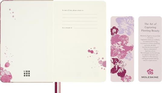 MOLESKINE Edizione Limitata Sakura 2026, Taccuino Blossom, copertina rigida, formato Pocket (9 x 14 cm), a righe, rosa - 3