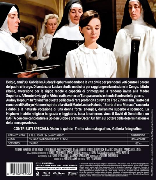 La Storia Di Una Monaca (Blu-ray) di Fred Zinnemann - Blu-ray - 2