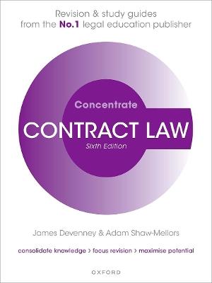 Contract Law Concentrate: Law Revision and Study Guide - James Devenney,Adam Shaw-Mellors - cover
