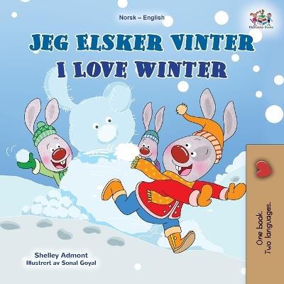 I Love Winter (Norwegian English Bilingual Book for Kids) - Shelley Admont,Kidkiddos Books - cover