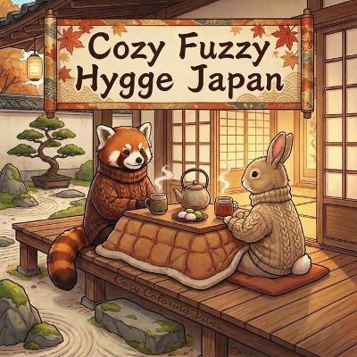 Cozy Fuzzy Hygge Japan: Bold Easy Line Coloring Book for Adults Zen Garden Serenity, Tea Ceremony Rituals, Tatami Rooms, Sakura Scenes & Minimalist Home Comfort Anxiety Stress Relief, Mindfulness Therapy, Hygge Calm & Creative Gift for Women & Teens - Cozy Coloring Vibes - cover