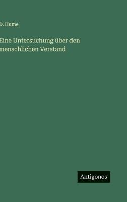 Eine Untersuchung über den menschlichen Verstand - D Hume - cover