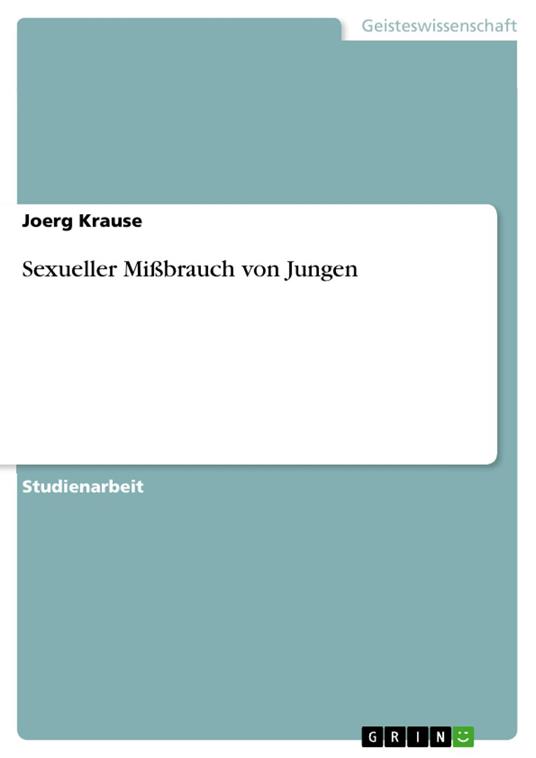 Sexueller Mißbrauch von Jungen