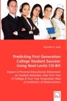 Predicting First Generation College Student Success - Parminder K Jassal - cover