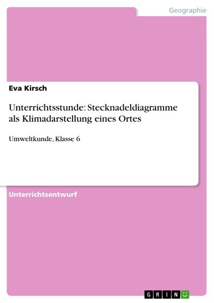 Unterrichtsstunde: Stecknadeldiagramme als Klimadarstellung eines Ortes