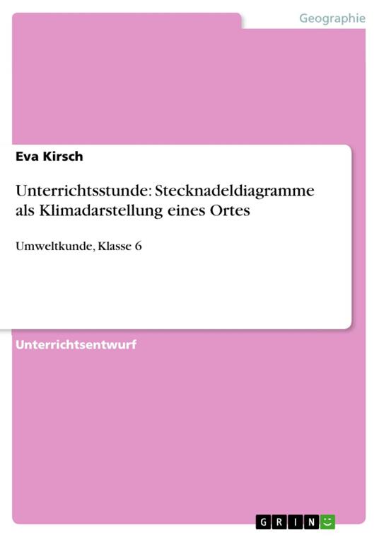 Unterrichtsstunde: Stecknadeldiagramme als Klimadarstellung eines Ortes