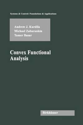 Convex Functional Analysis - Andrew J. Kurdila,Michael Zabarankin - cover
