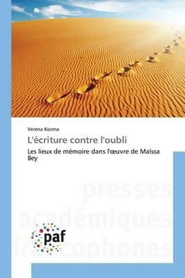 L'Ecriture Contre l'Oubli - Kosma-V - cover