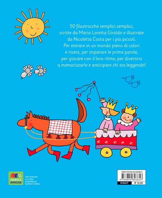 50 filastrocche facili facili per bambini piccini piccini. Ediz. a colori - Maria Loretta Giraldo,Nicoletta Costa - 6