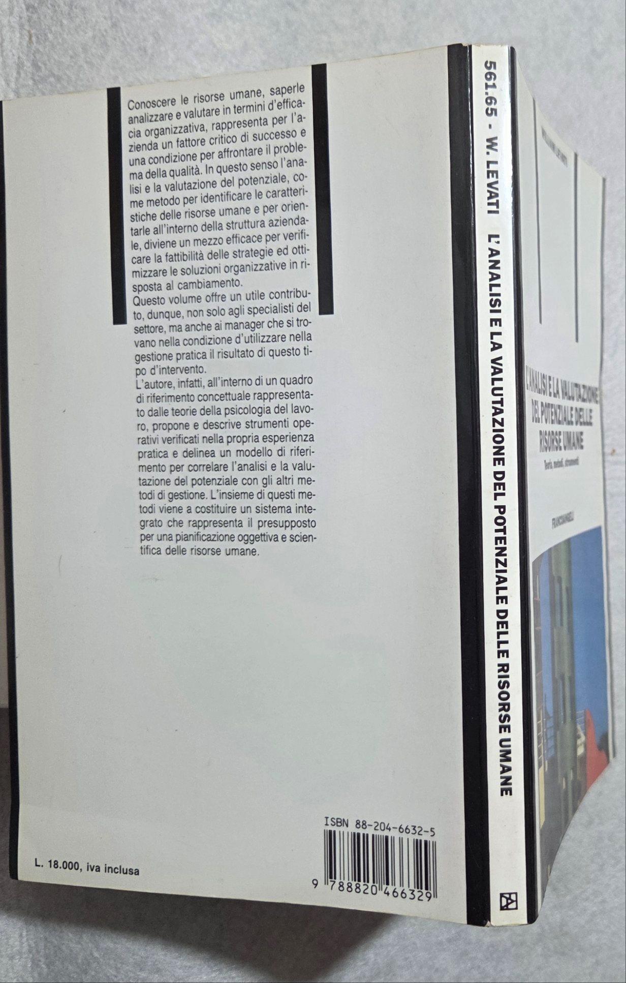 L' analisi e la valutazione del potenziale delle risorse umane. Teoria, metodi, strumenti