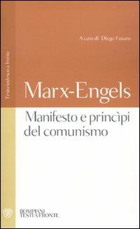 Manifesto e princìpi del comunismo. Testo tedesco a fronte - Karl Marx,Friedrich Engels - copertina