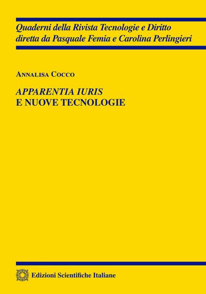 Apparentia iuris e nuove tecnologie - Annalisa Cocco - copertina