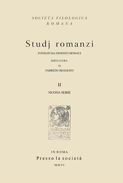 Studj romanzi. Nuova serie. Vol. 2 - copertina