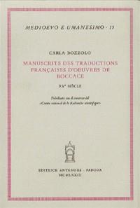 Manuscrits des traductions françaises d'oeuvres de Boccace. XV siècle - Carla Bozzolo - copertina