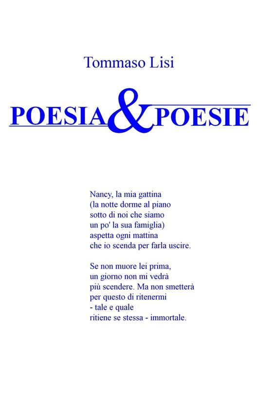Poesia & poesie - Tommaso Lisi - copertina