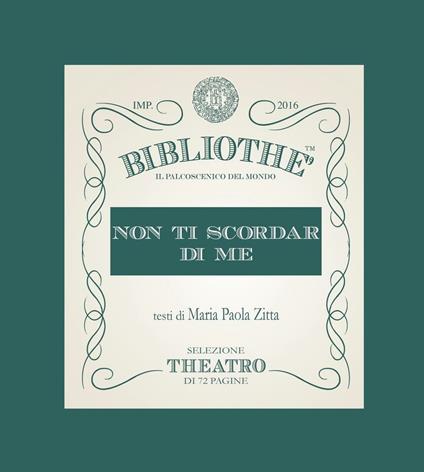 Non ti scordar di me - Maria Paola Zitta - copertina
