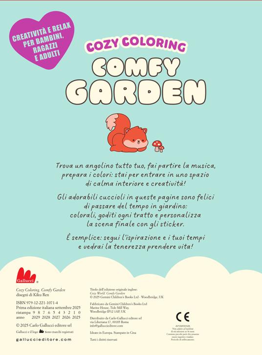 Comfy garden. Cozy coloring book. Con 127 Adesivi - 5