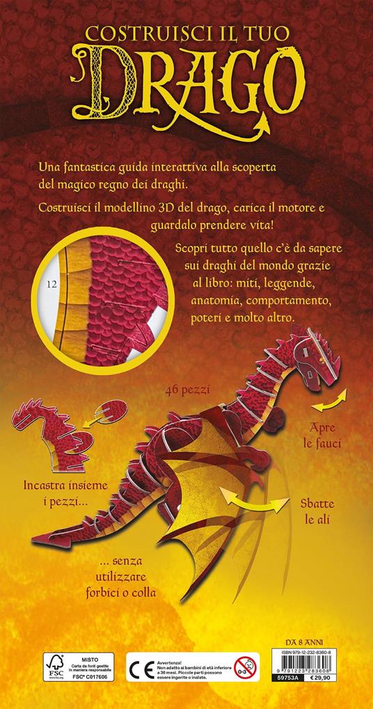Costruisci il tuo drago. Ediz. a colori. Con modellino da costruire - Dugald Steer - 2
