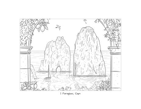 Napoli e la Costiera da colorare. Coloring book. Ediz. italiana e inglese - Angelica Bardi - 2