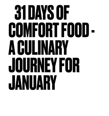 31 Days of Comfort Food – A Culinary Journey for January - Ken Johnson - ebook